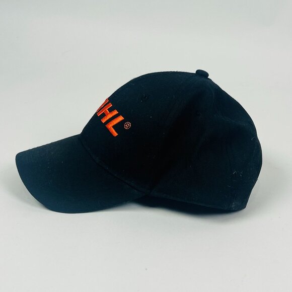 Black Orange Stihl Logo Snapback Hat One size fits most Adjustable Cap - Picture 2 of 6